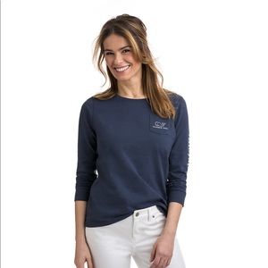Navy Blue Vineyard Vines Long Sleeve Shirt